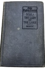 Antique 1899 The Lady Of The Lake Book By Scott Hardback Edited For School Use picture