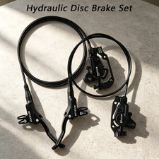 Pair 2 Piston Hydraulic Disc Brake Set Left Front&Right Rear MTB Road Bike Brake picture