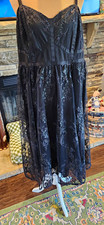 Torrid Black Lace Mesh Floral Corset V-Neck Strappy Midi  Dress 18 picture