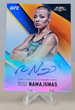 Rose Namajunas 2017 Topps UFC Fire Gold Flame AUTO 07/10 FA-RN FOIL card picture