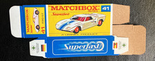 Matchbox Superfast #41 Ford G.T. ‘68-‘70 Type F Repro Box picture