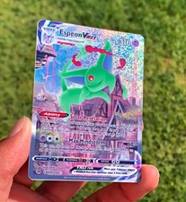 Pokemon Espeon VMAX Custom Shiny Edit Card Secret Rare Full Art Holo *READ* picture