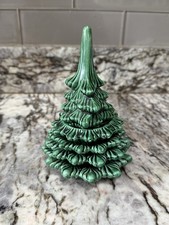 VINTAGE MCM STACKABLE CHRISTMAS TREE CIGARETTE LIGHTER and ASHTRAYS picture