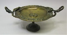 Fine 19th C. FRENCH ART NOUVEAU BRONZE Tazza w/ Beetles & Birds  signed PACLET* picture