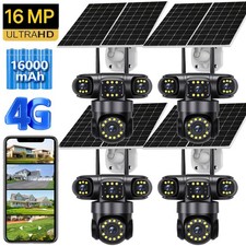 4PCS 16MP 4G SIM Solar Battery Security IP Camera Outdoor Home 4 Lens PTZ CCTV picture