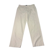 NWT OARSMAN J.Crew Classic Trouser In Canvas Mens 36x34 Pants Cream Cotton picture
