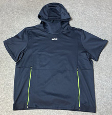 Nike Seattle Seahawks Mens 2XL Sideline Fly Rush S/S Hoodie Navy MSRP$90 Workout picture