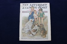1930 MAY 31 THE SATURDAY EVENING POST MAGAZINE-CHILDREN AND DOGS COVER - E 33605 picture