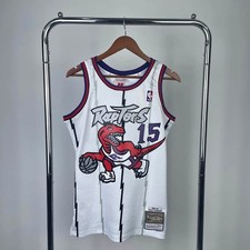 NBA 1998-99 Toronto Raptors Vince Carter #15 Jersey Small Mitchell & Ness White picture
