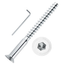 Confirmat Screws, 50 Pcs M7 X 75Mm, Hex Socket Drive Countersunk Self-Tapping picture