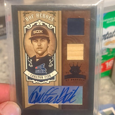 Donruss Playoff 2005 HOF Heroes Carlton Fisk White Sox Auto Relic HH-38 07/10 picture