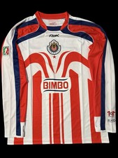 Chivas Guadalajara Reebok Long Sleeve Jersey  FMF Mens Medium Mexico picture