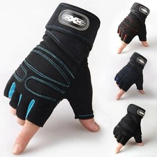Weight Lifting Gloves Gym Padded Wrist Wrap Workout Fitness Crossfit Men Women picture
