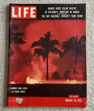 LIFE Magazine 1955 March 28 Hawaii Volcanoes Baseball PanAm Games General McLain picture