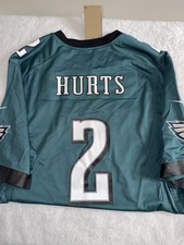 Nike On Field Philadelphia Eagles Jalen Hurts Rookie Jersey #2 Size XL Rare picture