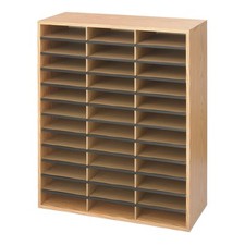 Safco Products Wood/Corrugated Literature Organizer, 36 Compartment 9403, picture