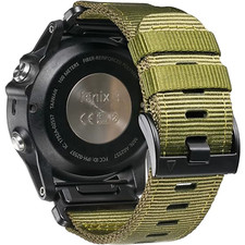 QuickFit 22mm 26mm Army Nylon Watch Band for Garmin Fenix 7 7X 6X Pro Epix Pro G picture