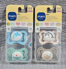 1 Lot of 2 New Packages MAM Pacifiers 0-6 Months picture