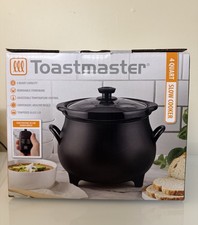 NEW Toastmaster 4 QT Black Cauldron Slow Cooker Crock Pot Halloween IN HAND picture