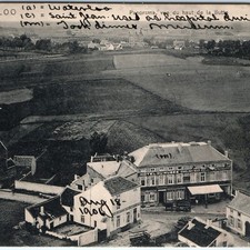 c1900s Waterloo, Belgium Panorama Hotel du Musee St Jean Battle Postcard Litho picture