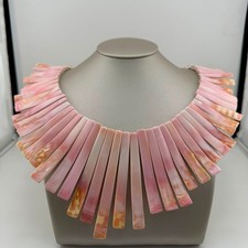 Pink Queen Conch Necklace, Natural Shell Statement Jewelry, 925 Sterling Silver picture