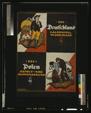 Germany Poland WWI Aftermath 1920 War Poster Prosperity Poverty Emigration picture