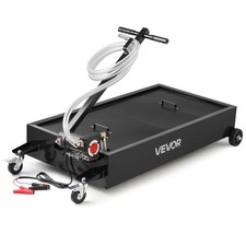 VEVOR Low Profile Oil Drain Pan 20 Gal Metal Oil Drain Cart with Electric Pump picture