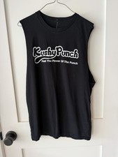 Kushy Punch Black and White Cutoff  Shirt Size Medium picture