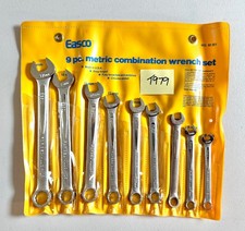 Easco 9-Piece METRIC Combination Wrench Set 8mm-17mm 92 351 Made In The USA picture