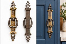 18 Vintage Amerock Style Brass Drop Pulls 8.25” Ornate Furniture Hardware 1970s picture