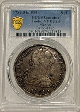 1784 Mo FM Mexico Silver 8 Reales PCGS VF Details picture
