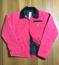 Vintage Lined Carhartt WJ097 VRS Detroit Jacket - Vintage Rose Pink - Size L picture