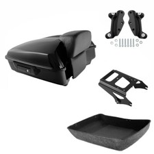 Black Chopped Trunk Backrest Rack Docking Fit For Harley Road Glide 2009-13 picture