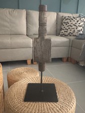 Rustic Abstract Primitive Style Wooden Sculpture Dark wood, 2 Styles Available picture