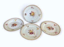 Set of 4 KPM Fruit Plates Neuosier Scepter Mark 8.5 Hand Painted Antique (1) picture