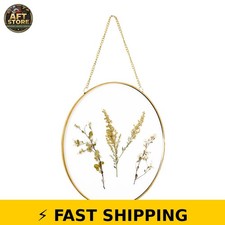 Mainstays Gold Circular Framed Glass Floral Wall Decor 9x9 picture