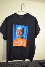 Vintage Nacho Libre Movie Poster Promo Black T Shirt MENS L WOMENS XL MODIFIED picture
