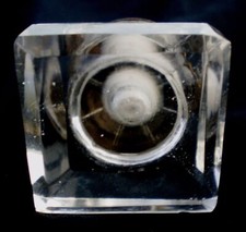 AWESOME OLDER HAND CUT LARGE SQUARE CLEAR GLASS KNOBS HANDLES PULLS picture