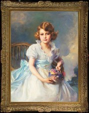 Hand Painted Classical Oil Painting Portrait girl Art Canvas Vintage Style picture