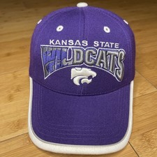 VTG TOTW Kansas State Wildcats Wool Purple Adjustable MVP Hat Y2K NCAA K-State picture