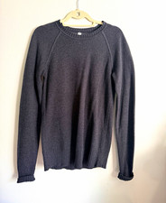 lululemon Gray Knit Crewneck Raglan Pullover Sweater Yak Blend Womens  picture