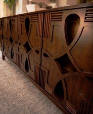 Modern Wooden Credenza Sideboard Buffet Vintage Storage Cabinet Console Table picture
