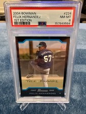 2004 BOWMAN FELIX HERNANDEZ 224 1ST EDITION 1ST RC MCG 10 SEATTLE MARINERS picture
