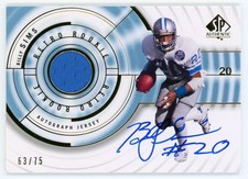 2009 Upper Deck SP Authentic Retro Rookie Billy Sims Auto Game Used Jersey 63/75 picture