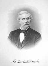 GILBERT ROBERTSON Troy New York Postmaster - SUPERB Portrait 1877 Antique Print picture