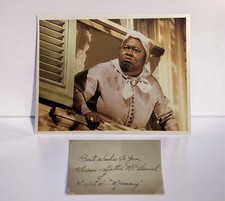 Gone With The Wind Hattie McDaniel Rare Signed 1940 Postal Card Photo *COA* picture