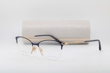 NEW JIMMY CHOO JC300 LKS BLUE GOLD GUNMETAL AUTHENTIC EYEGLASSES 52-18 picture