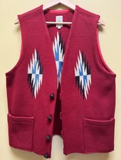 Vintage Ortega’s Chimayo Southwestern New Mexico Hand Woven Vest Large SZ 44 picture