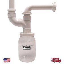 Plaster Bottle Trap Kit 64 oz Clear Plastic w/ 1-1/2 in Piping System Dentistry picture
