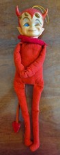 Vintage KAMAR Red Devil Doll Knee Hugger Winking Elf Pixie Taiwan 1960s picture